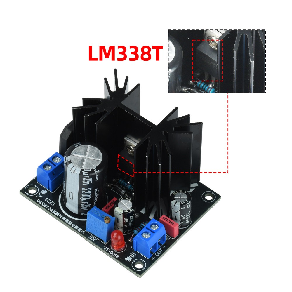 Linear Lab Power Supply Adjustable - LM338T 선형 가변 전압 조정기 모듈