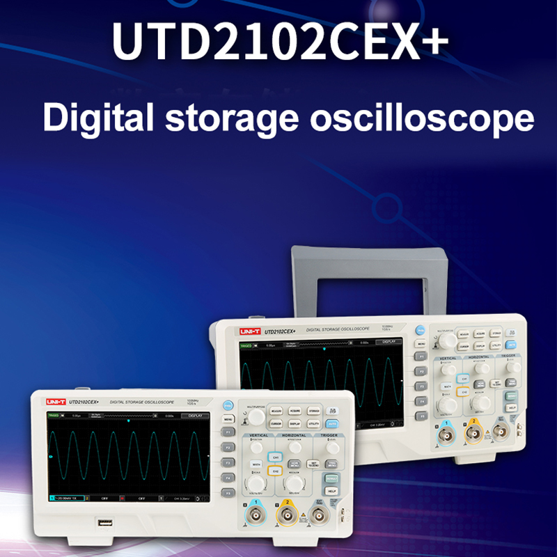Digital Storage Oscilloscope 100Mhz - UNI-T UTD2102CEX+ 디지털 스토리지 오실로스코프 100mHz