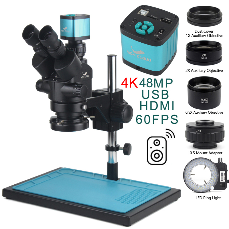 Stereo Trinocular Microscope Pcb - 3.5X-90X Simul-Focal 스테레오 삼안 현미경 PCB