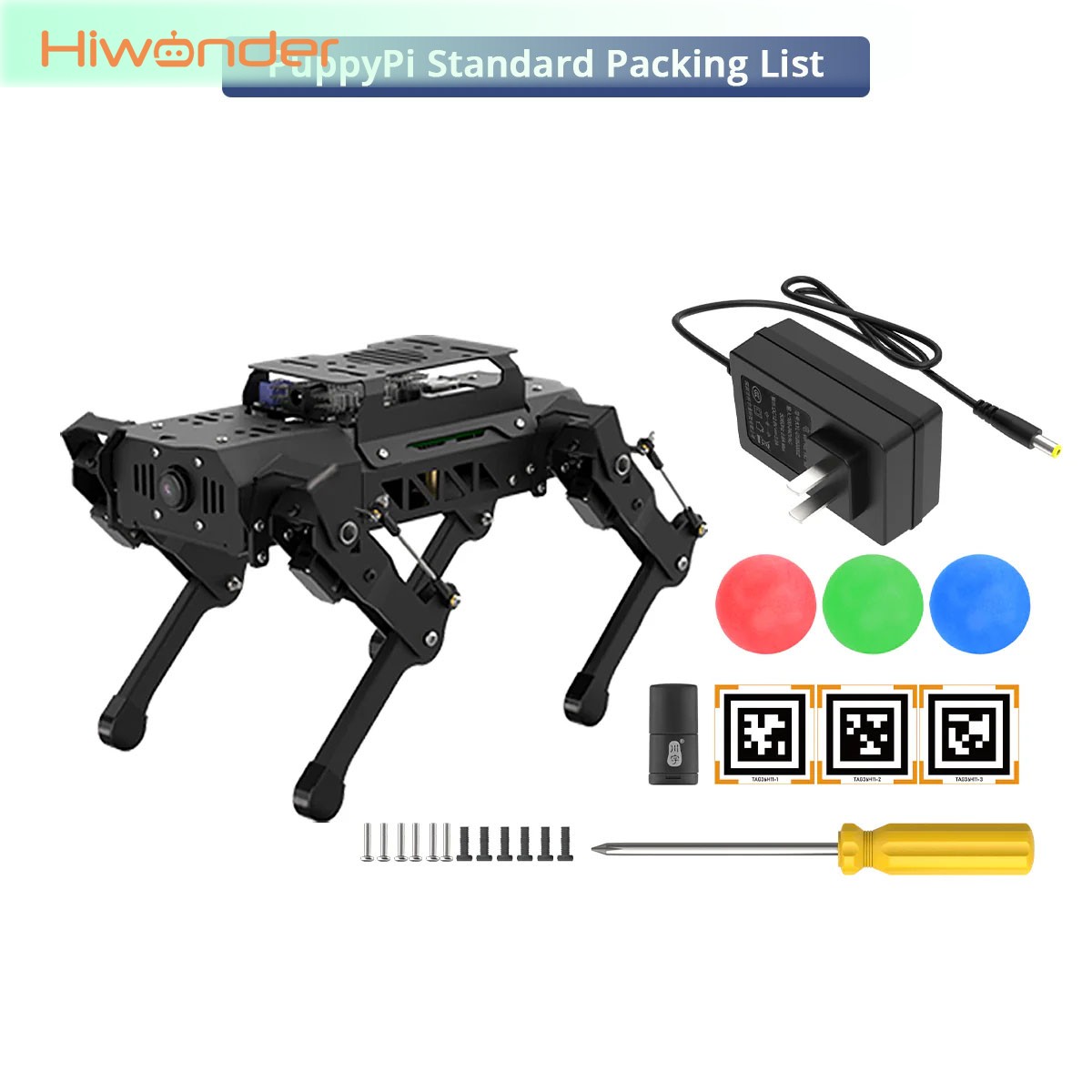 Raspberry Pi 5 8Gb Kit - 하이원더 퍼피파이 스탠다드 키트 사족보행 로봇