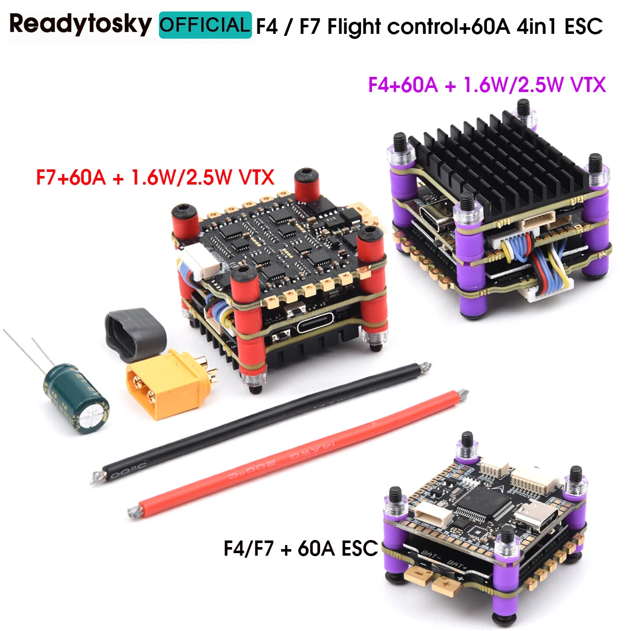 Fpv Flight Controller F7 Stack 60A - 장거리 FPV 프레임 드론용 비행 제어