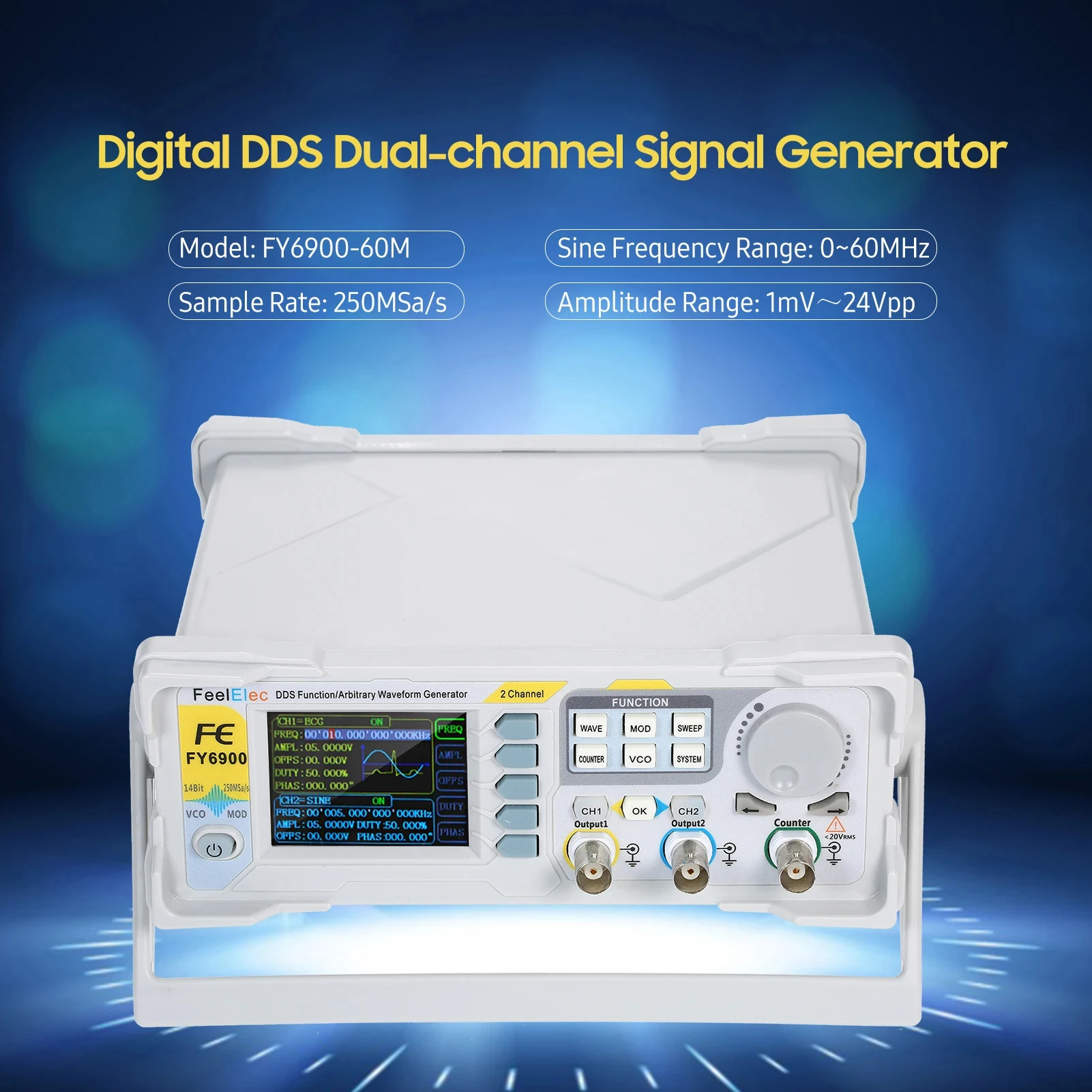 파형 발생기 펄스 신호 소스 FY6900 100MHz  - Function Arbitrary Waveform Generator 리뷰 및 가격