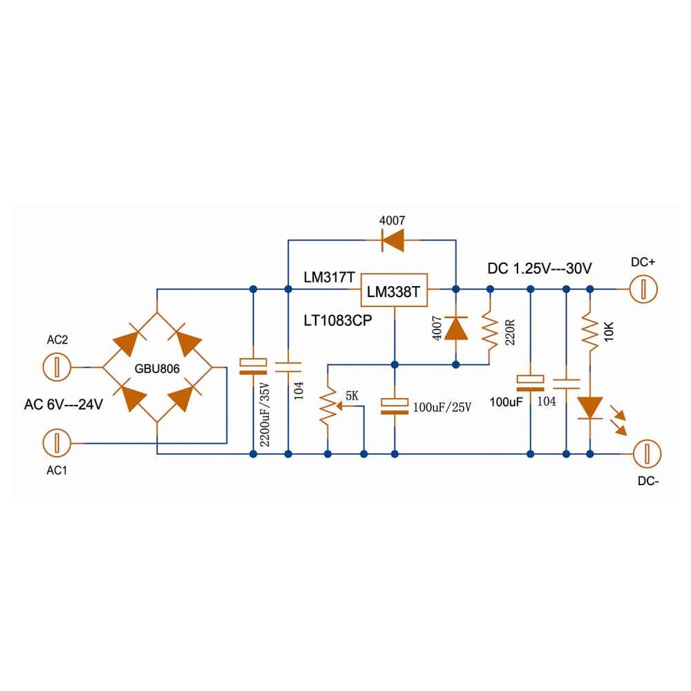 LM338T 선형 가변 전압 조정기 모듈 AC0-24V - Linear Lab Power Supply Adjustable 리뷰 및 가격