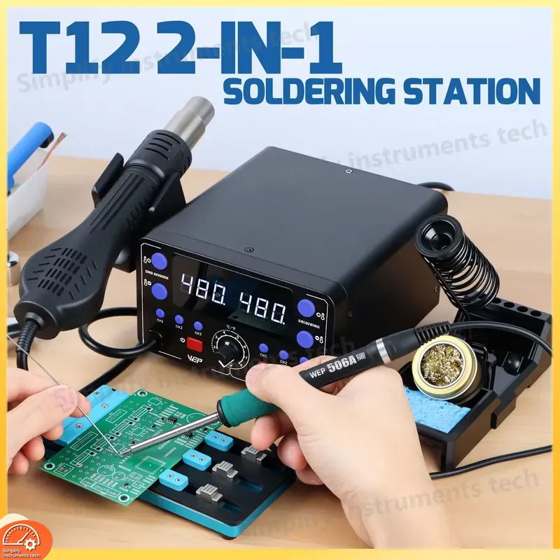 775W 솔더링 스테이션 2 in 1 열풍 리워크 스테 - Hot Air Rework Station T12 리뷰 및 가격