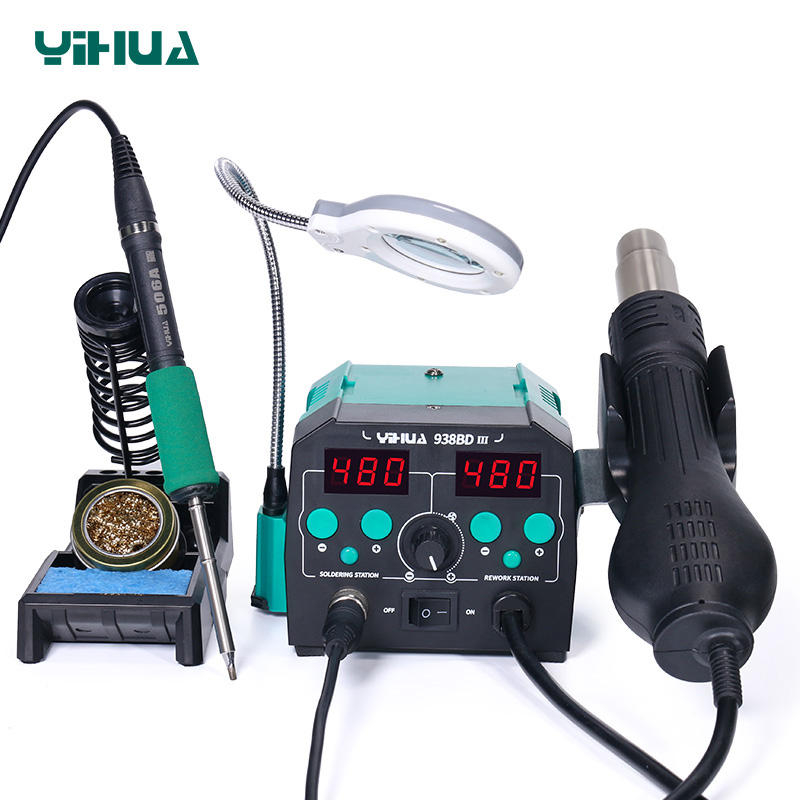 YIHUA 938BD-III 775W 2 in 1 T1 - Hot Air Rework Station T12 리뷰 및 가격