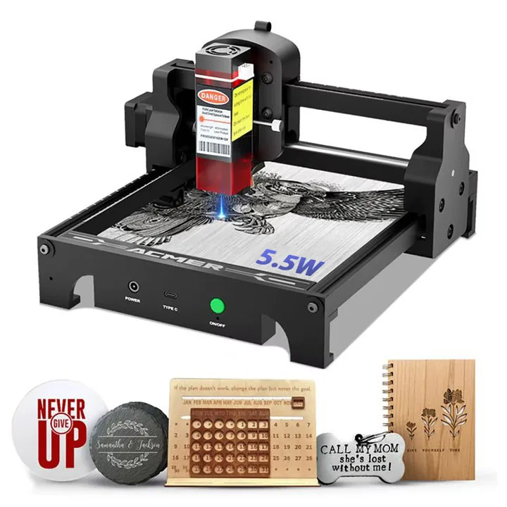 5.5W 미니 레이저 조각 커터 ACMER S1 레이저 - Mini Laser Engraver Cnc Router 리뷰 및 가격