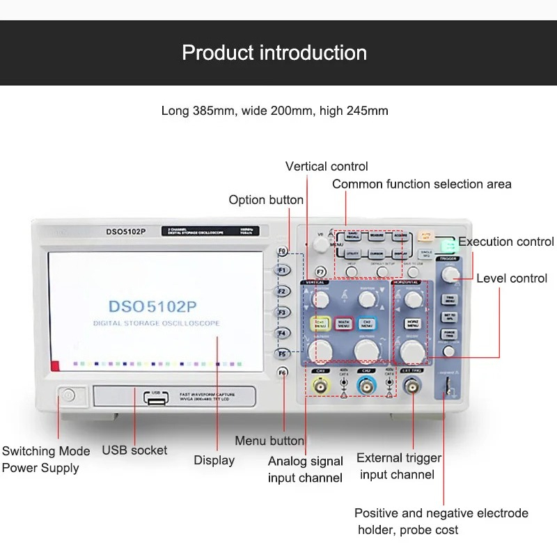 무료 배송 Hantek DSO5102P 디지털 스토리지 - Digital Storage Oscilloscope 100Mhz 리뷰 및 가격