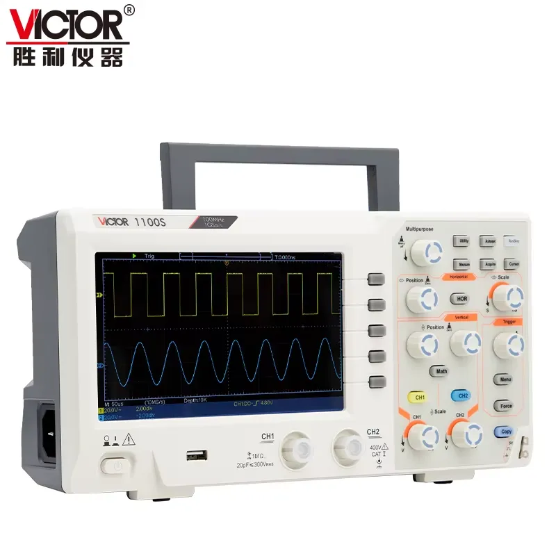 VICTOR 1100S 100MHz 대역폭 오실로스코프 - Digital Storage Oscilloscope 100Mhz 리뷰 및 가격