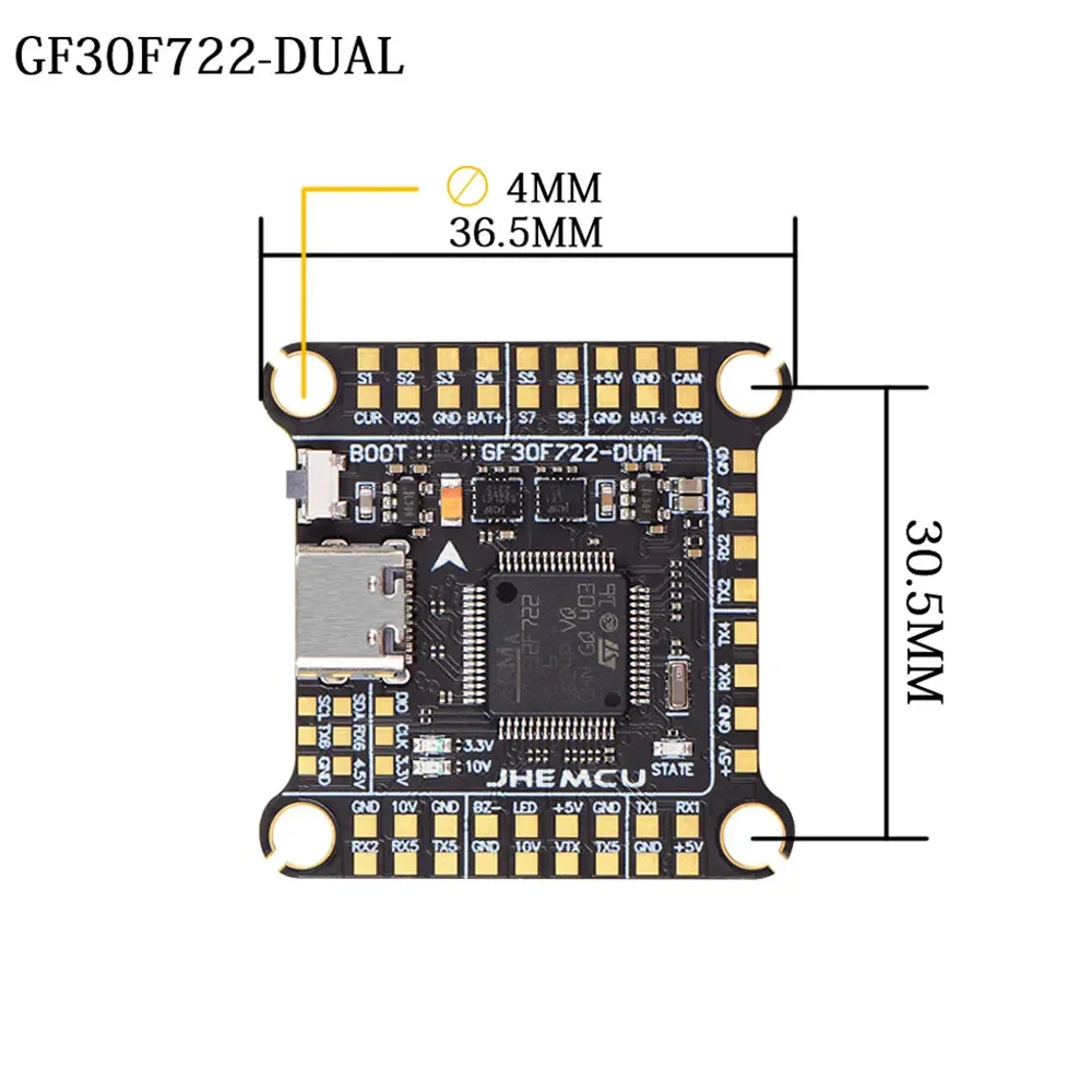 UniFlyJHEMCU F7 스택 F722 듀얼 플라이 - Fpv Flight Controller F7 Stack 60A 리뷰 및 가격