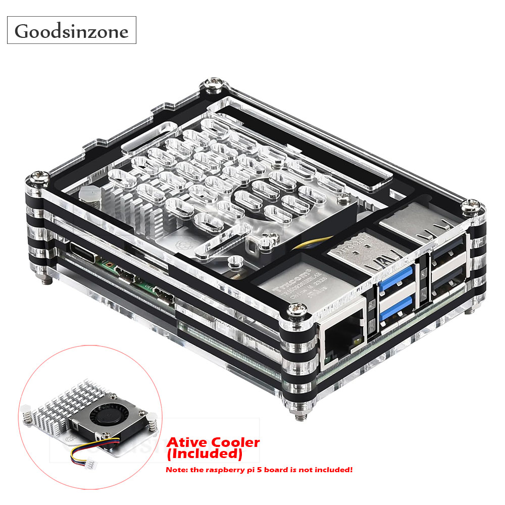 액티브 쿨러 냉각 선풍기 키트가 있는 아크릴 케이스,  - Raspberry Pi 5 8Gb Kit 리뷰 및 가격